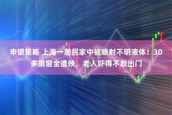 申银策略 上海一居民家中被喷射不明液体！30多扇窗全遭殃，老人吓得不敢出门